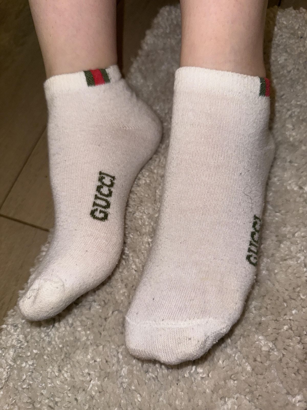 Getragene Kindersocken