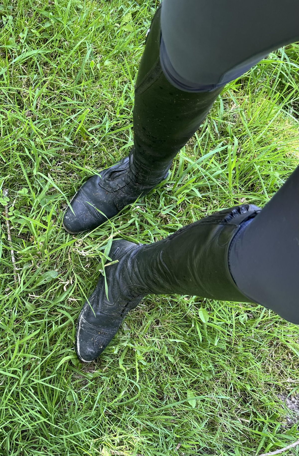 Getragene Reitstiefel