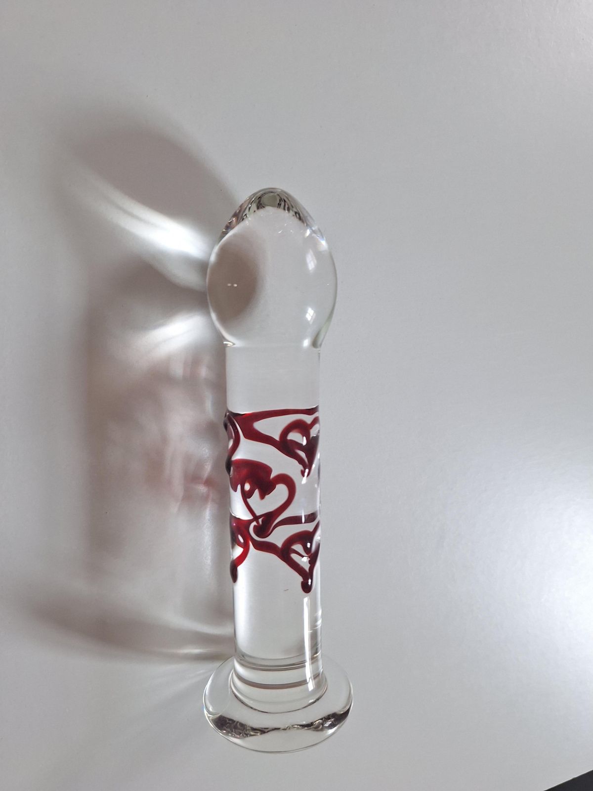 Glasdildo mit Herzchen