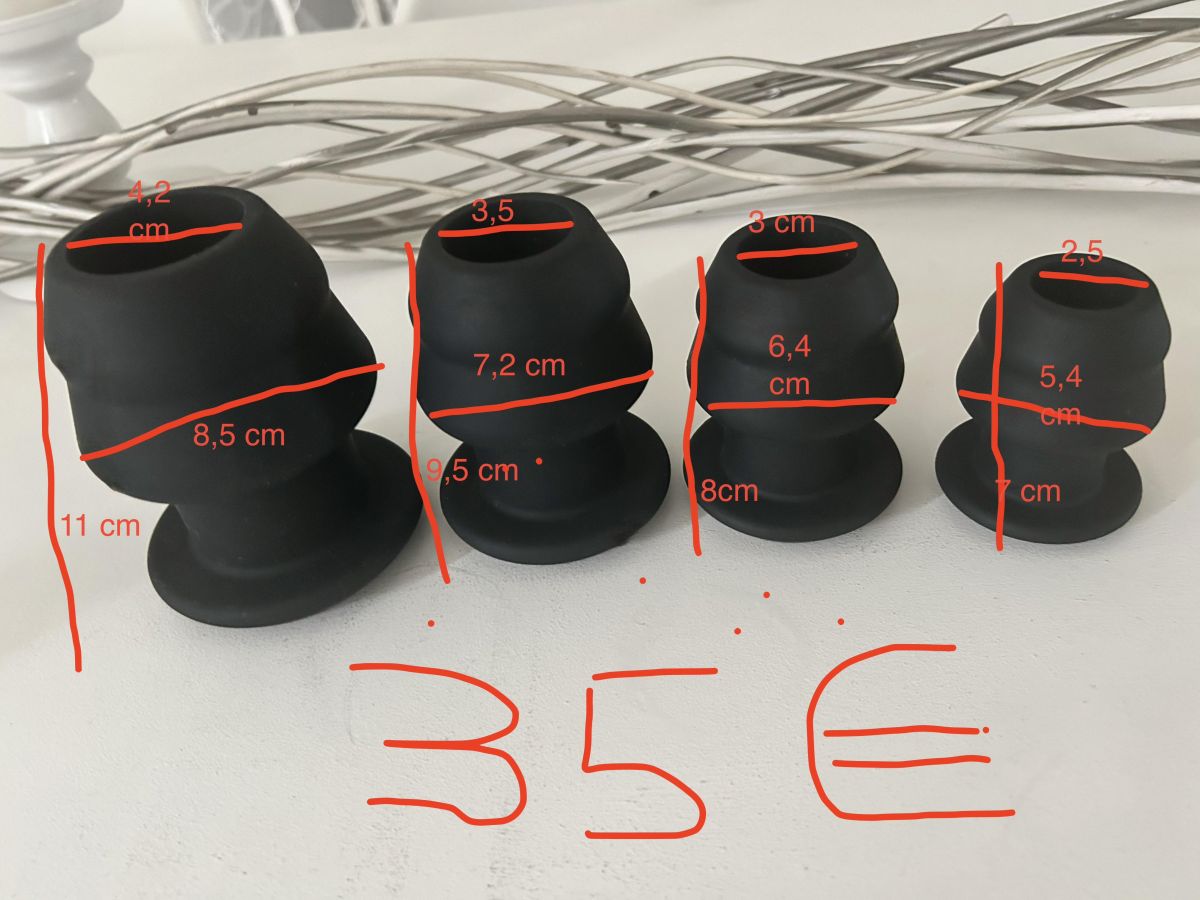 Analplug Set 4 er S/M/L/XL hohl