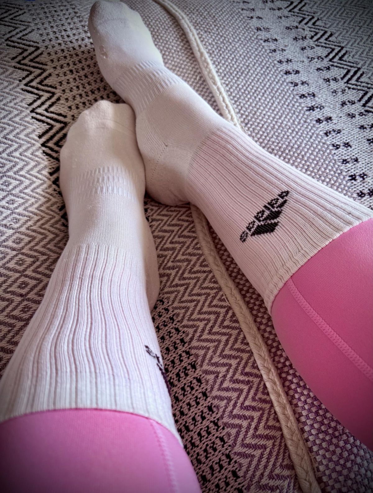 Weiße Sportsocken