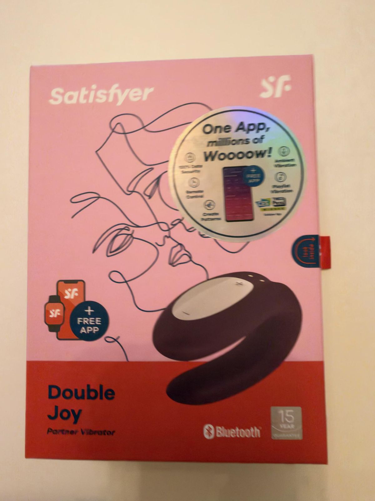 Satisfyer Double Joy – Partner Vibrator, Purple, Brand New in Box