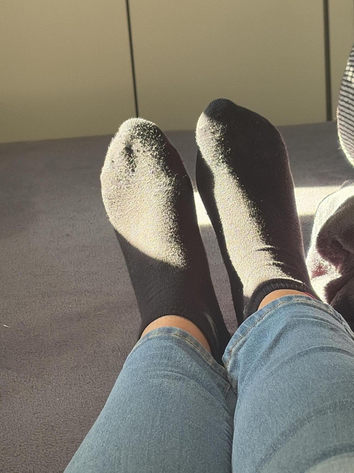 Getragene Socken