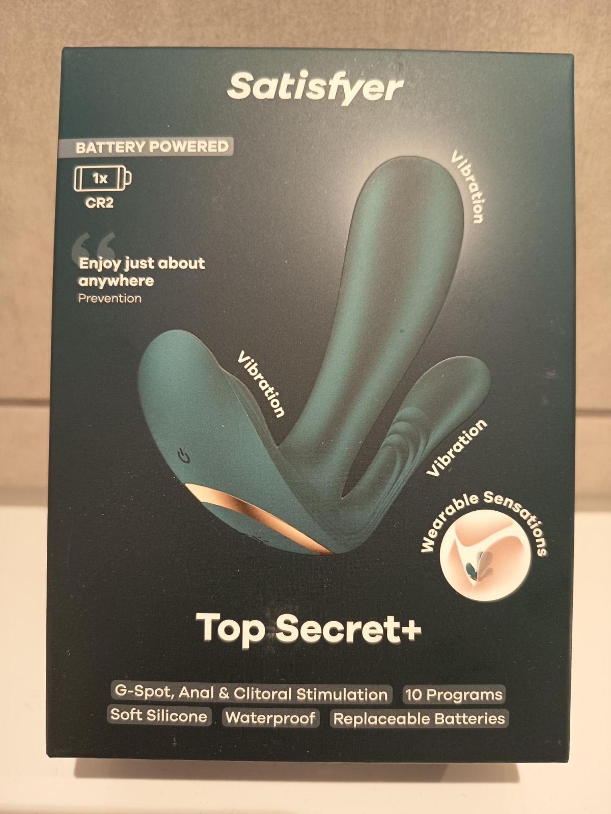 Satisyer Top Secret+, G-Punkt &amp; Anal weareable, batteriebetrieben, neu, originalverpackt, hygieneversiegelt