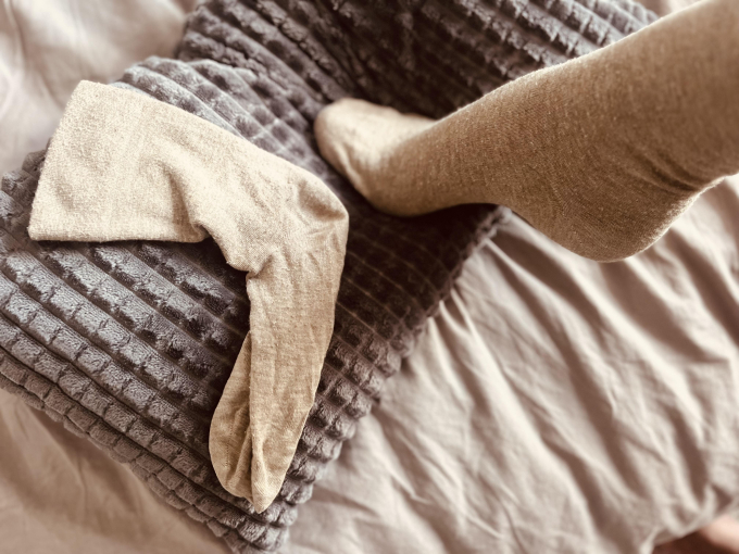 Weiche getragene Socken