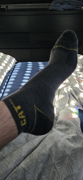 Getragene Socken