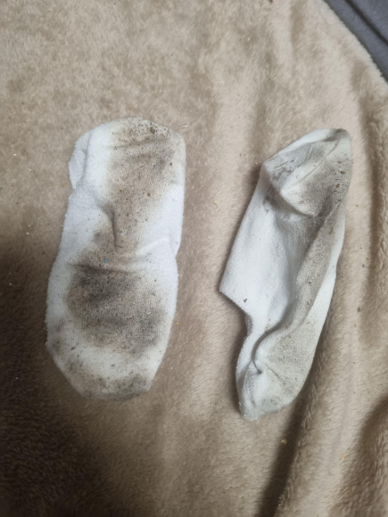 Getragene socken