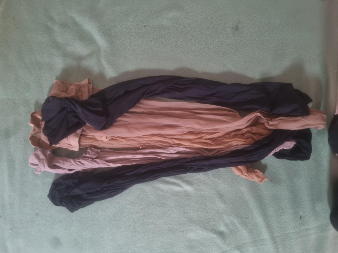 Getragene nylon Strumpfhosen