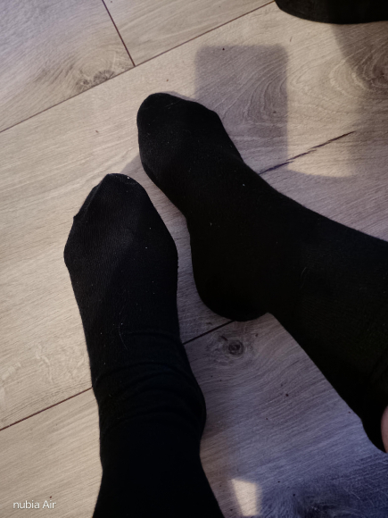 Getragene Socken schwarz