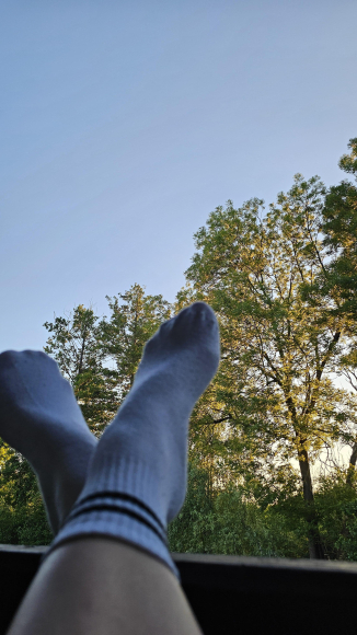 Getragene Tennissocken