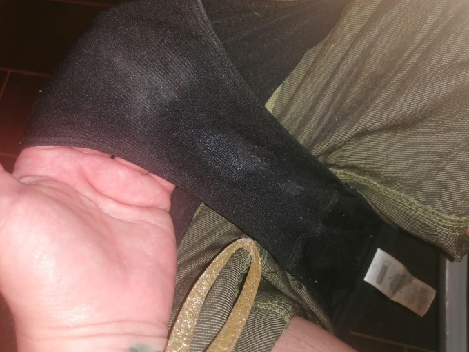 Richtig feuchter Slip mit meinem Saft und Duft