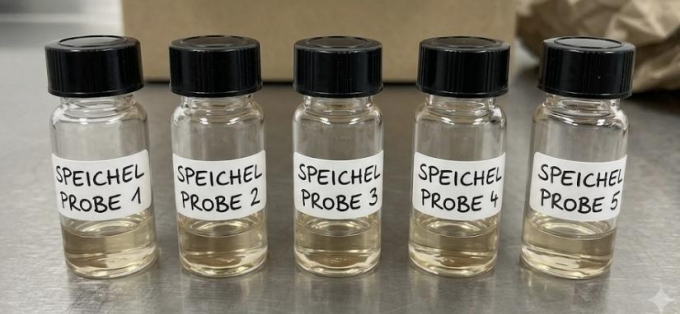 Frische Speichelprobe im Röhrchen – Diskret &amp; Frisch