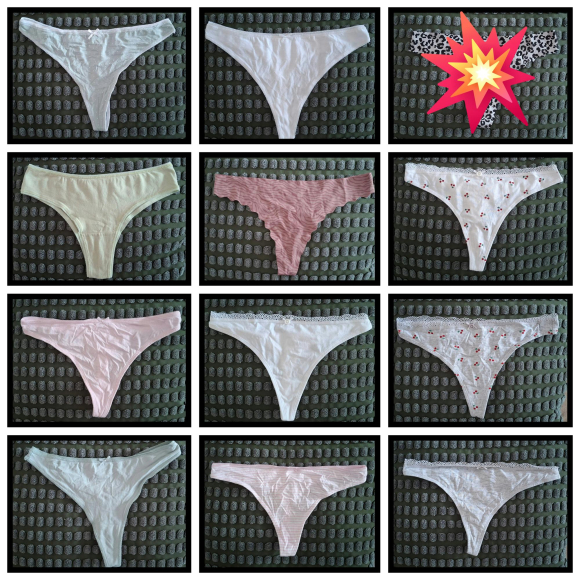 5 TAGE GETRAGEN PANTYS STRINGS SLIPS
