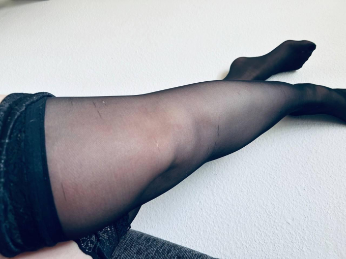 meine 4 Tage getragene halterlosen Nylons