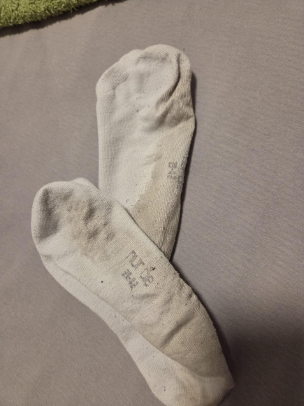 Getragene Socken