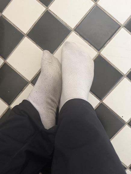 Getragene Socken