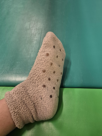 Durchgeschwitzte dicke Socken