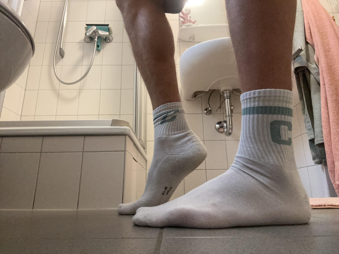 Getragene Herrensocken