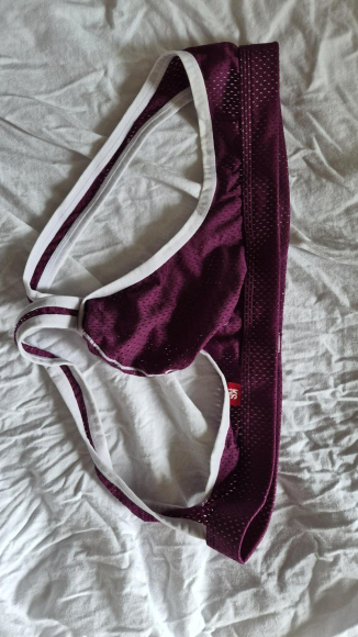 Feuriger Jockstrap in XXL – Neu &amp; Ungetragen (Bordeaux/Weiß)