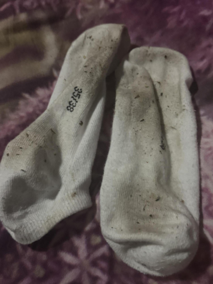 Getragene Socken